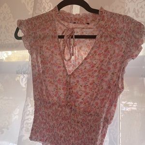 Women’s Floral Patterned Blouse | Crop Flower Print Top | Sleeveless